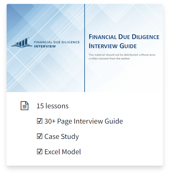 Buy Interview Guide Financial Due Diligence Interview